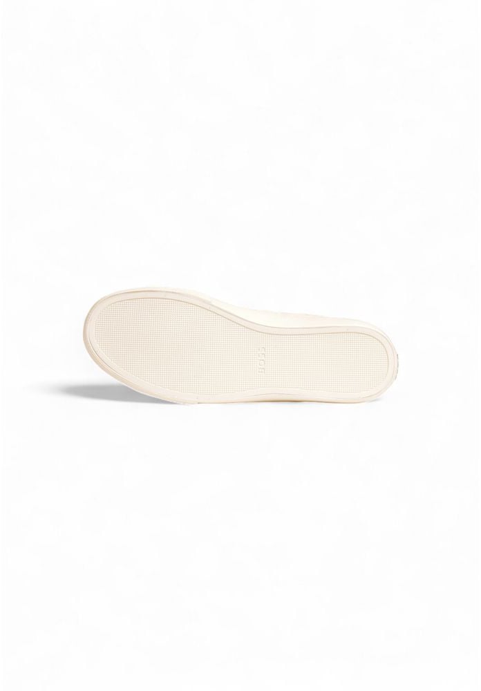 Boss Hugo Boss Cream Leather Low Top Sneakers Beige