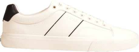 Boss Hugo Boss Cream Leather Low Top Sneakers Beige