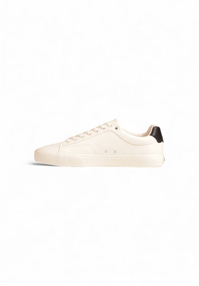Boss Hugo Boss Cream Leather Low Top Sneakers Beige