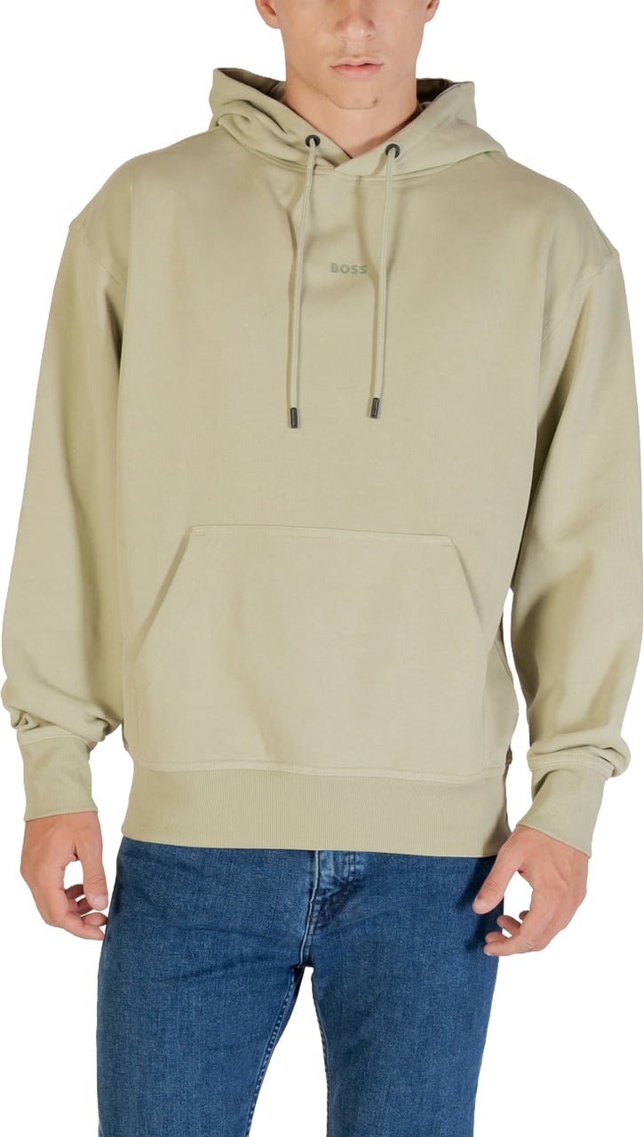 Boss Hoodie in cotton Groen