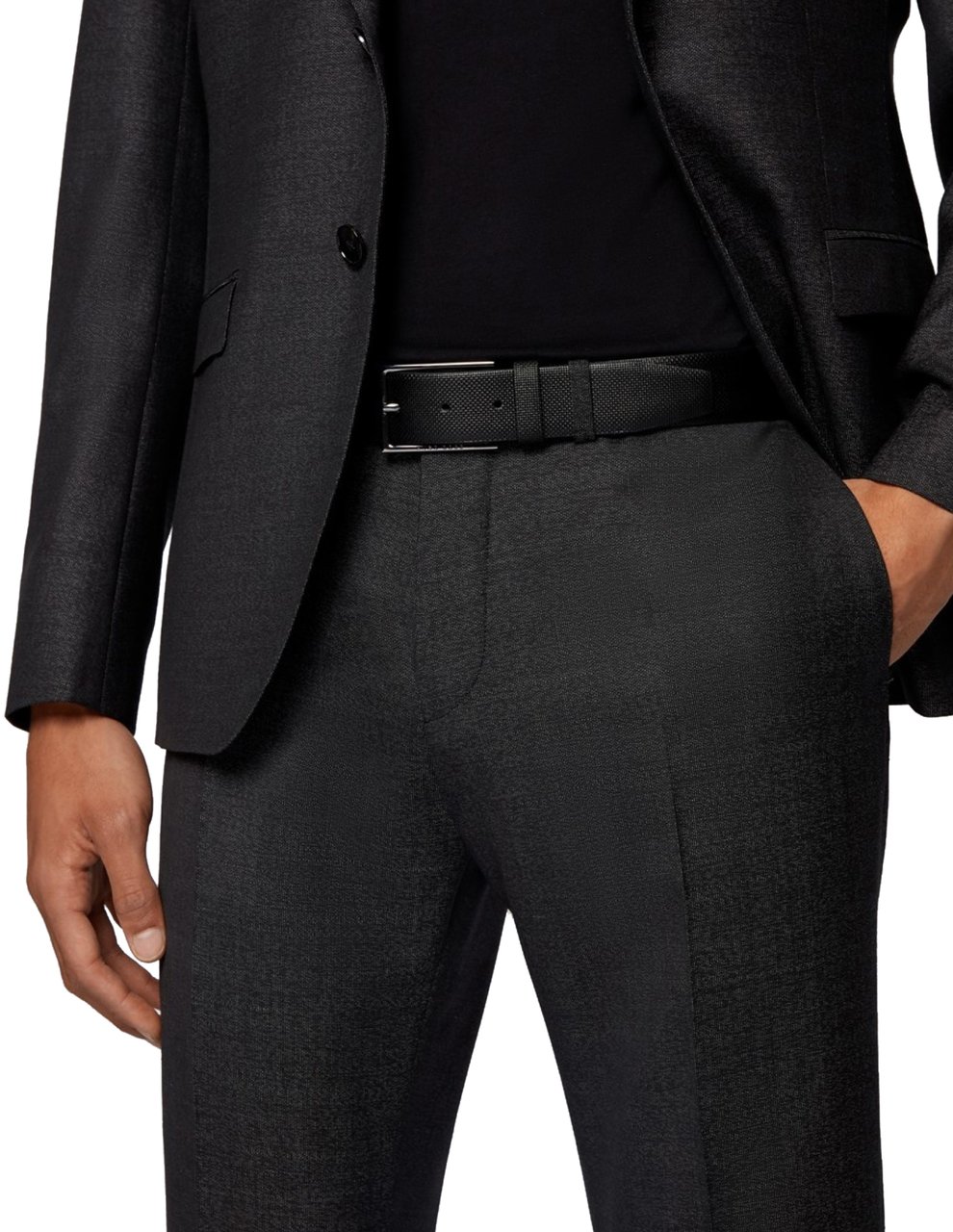 Boss Carmello-s Leather Belt Zwart