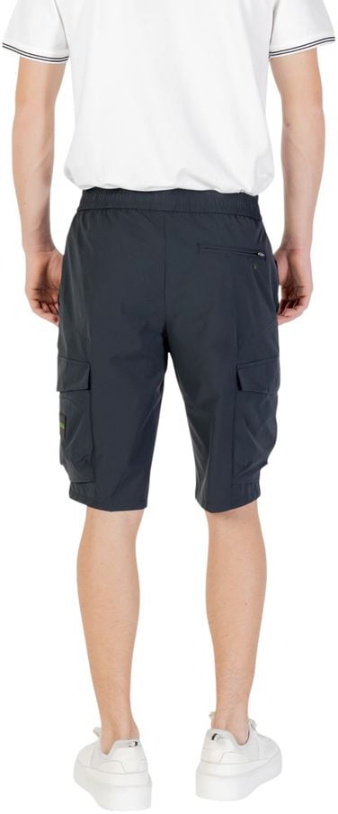 Boss Hugo Boss Blue Polyester Bermuda Shorts Blauw