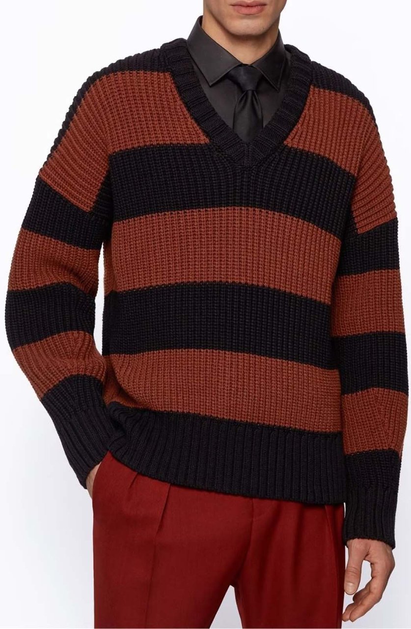 Boss Proti Ribbed Sweater Divers