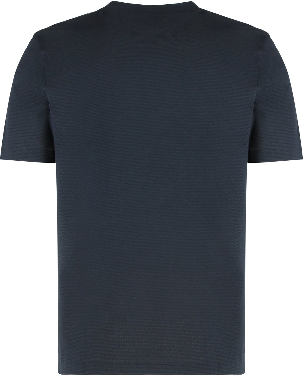 Boss T-shirt in blended cotton with bubble jacquard processing Blauw