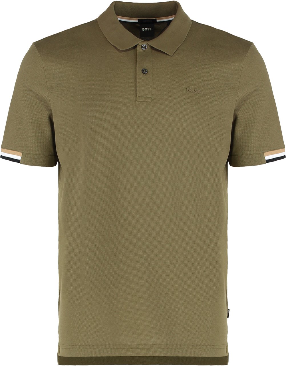 Boss Cotton polo Groen
