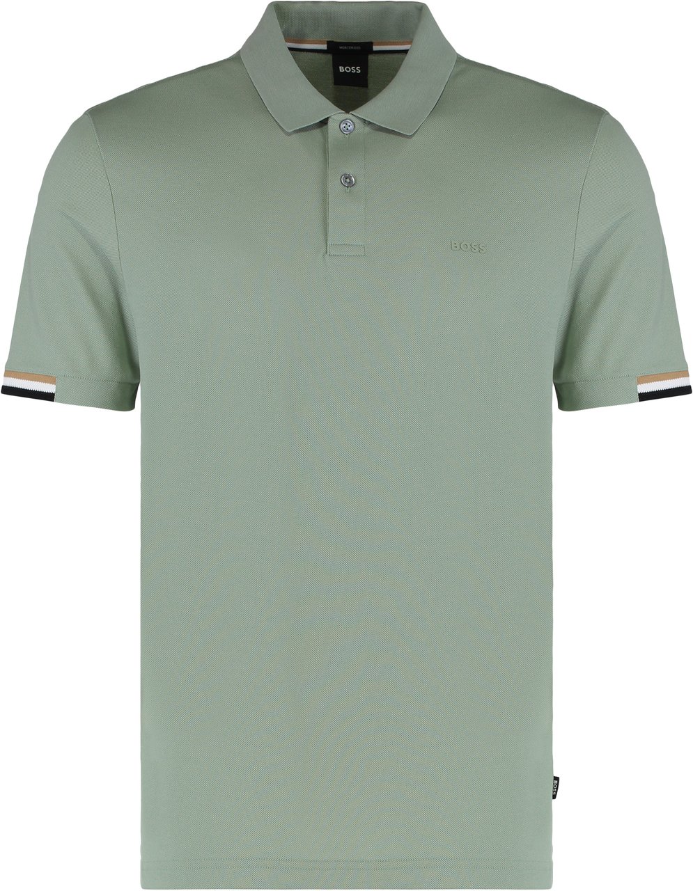 Boss Green Casual Polo in Soft Breathable Fabric Groen