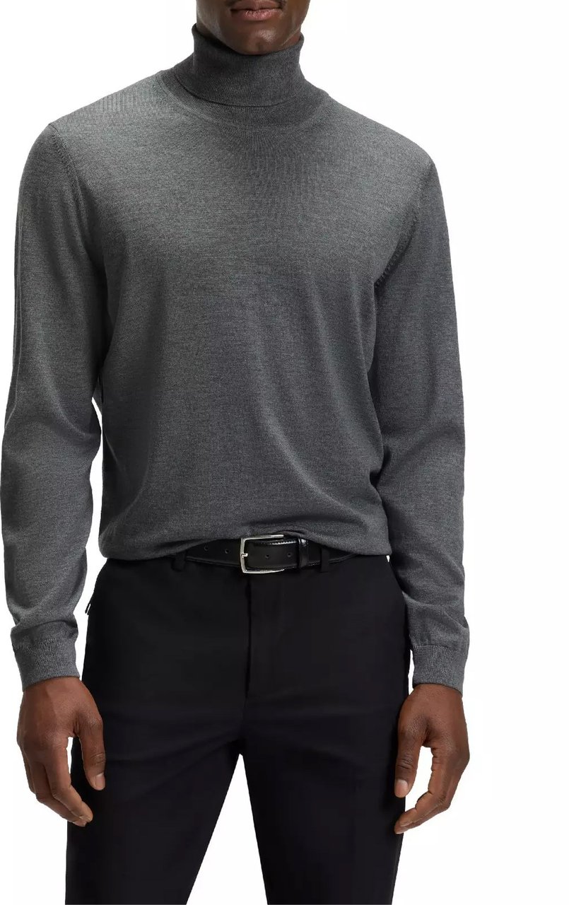 Boss Musso-p Turtleneck Sweater Grijs