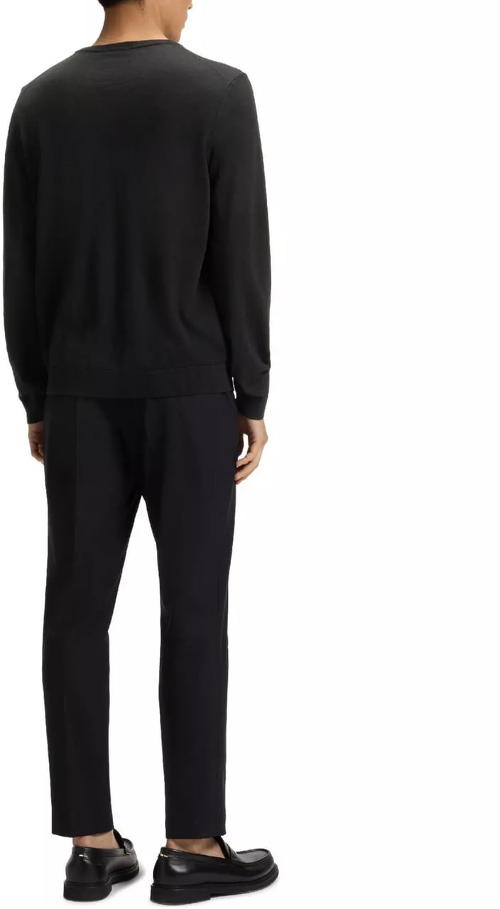 Boss Melba V-neck Virgin Wool Sweater Zwart