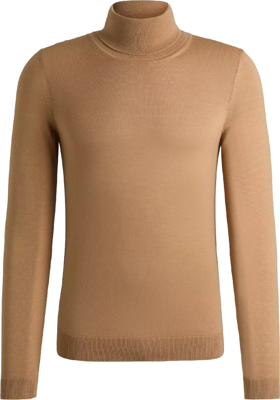 Boss Musso Turtleneck Sweater Beige