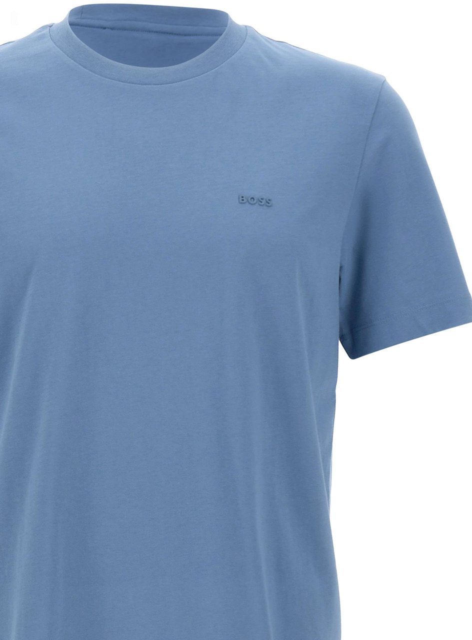 Boss T-Shirts And Polos Light Blue Blauw