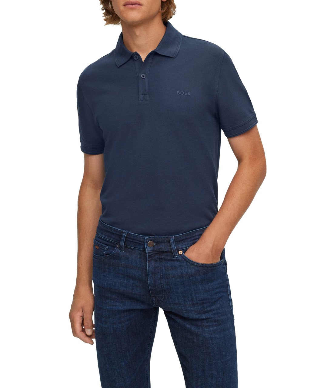 Boss T-Shirts And Polos Blue Blauw
