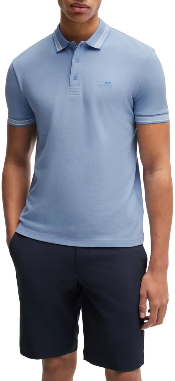 Boss T-Shirts And Polos Open Blue Blauw