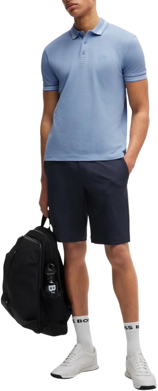 Boss T-Shirts And Polos Open Blue Blauw