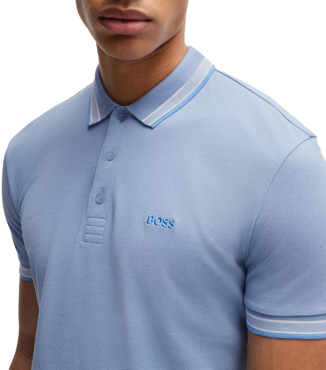 Boss T-Shirts And Polos Open Blue Blauw
