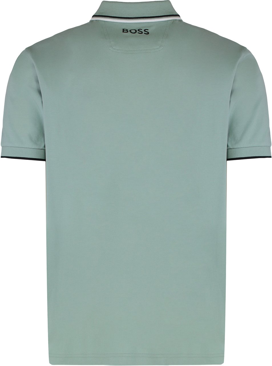 Boss Polo Paddy in mixed cotton Groen