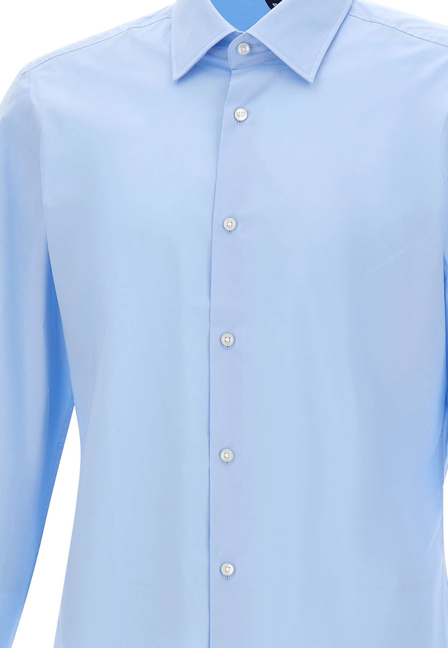 Boss Shirts Blue Lichtblauw