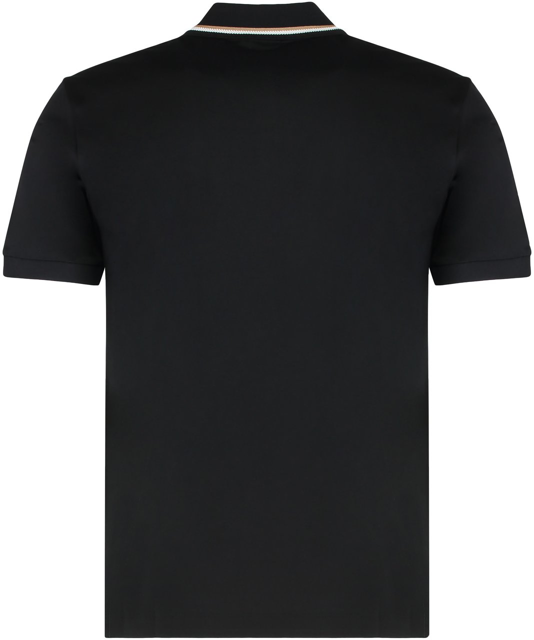 Boss Slim fit cotton polo Zwart