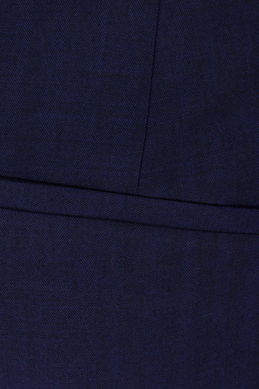 Boss BOSS Blue stretch wool pants Blauw