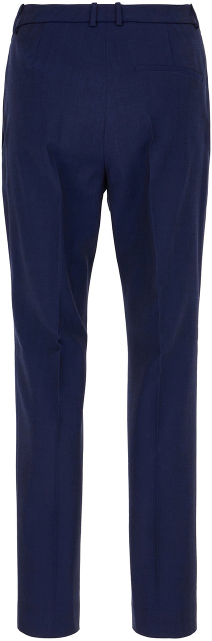 Boss BOSS Blue stretch wool pants Blauw