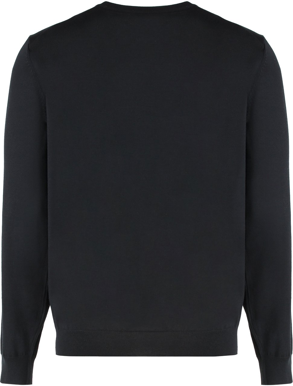 Boss virgin wool crew-neck sweater Zwart