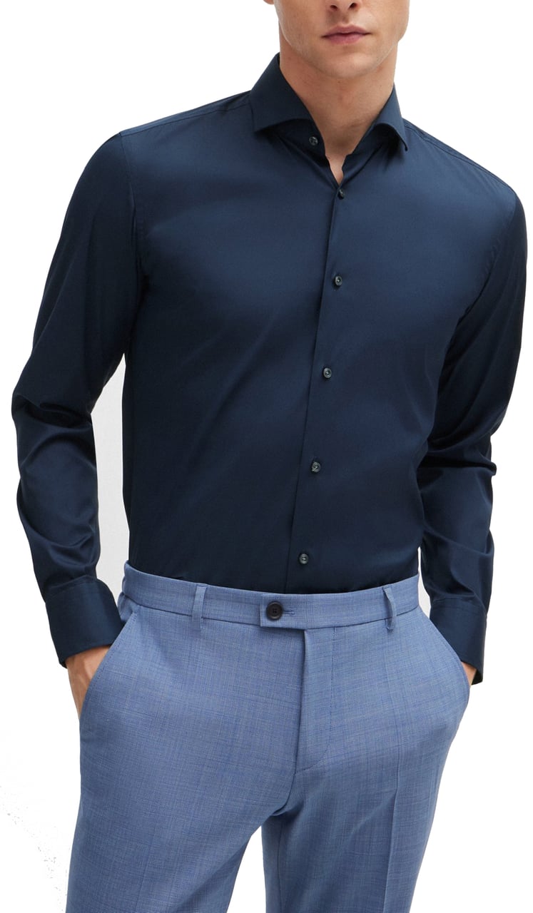 Boss Shirts Blue Blauw