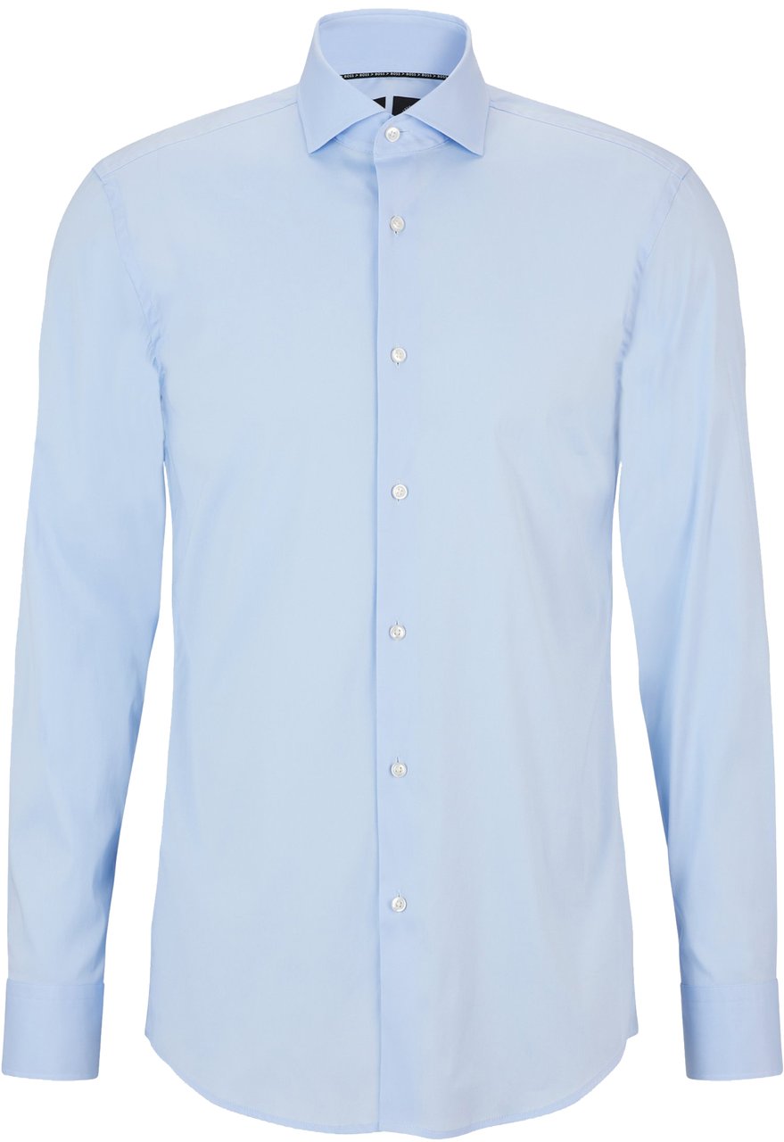 Boss Shirts Light Pastel Blue Blauw