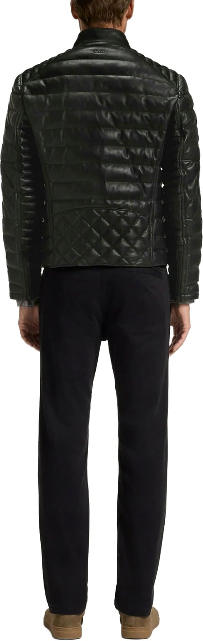 Boss Jonn Nappa Leather Jacket Zwart