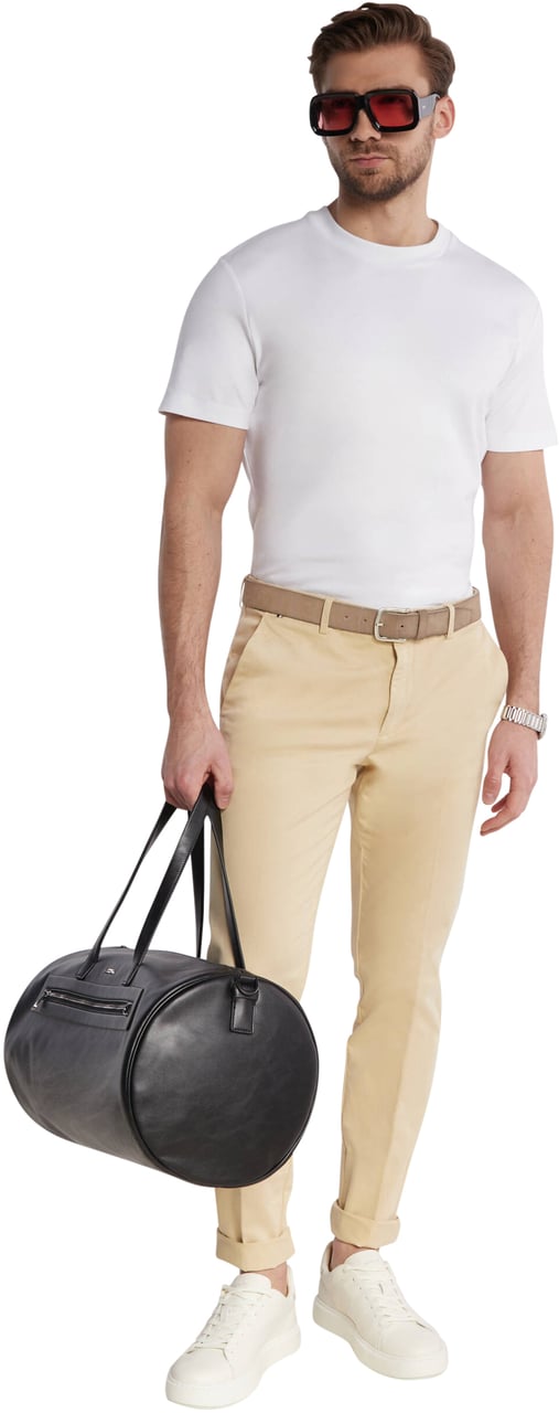 Boss Trousers Open White Wit