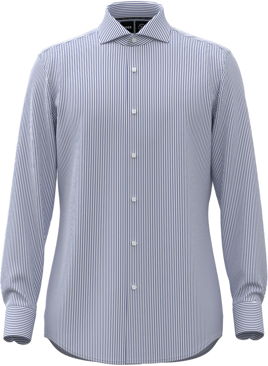 Boss Shirts Bright Blue Blauw