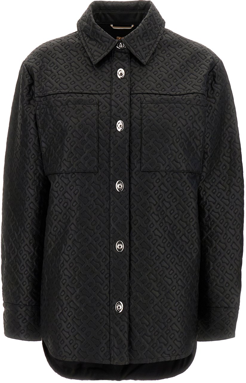 Boss BOSS Black synthetic leather shirt Zwart