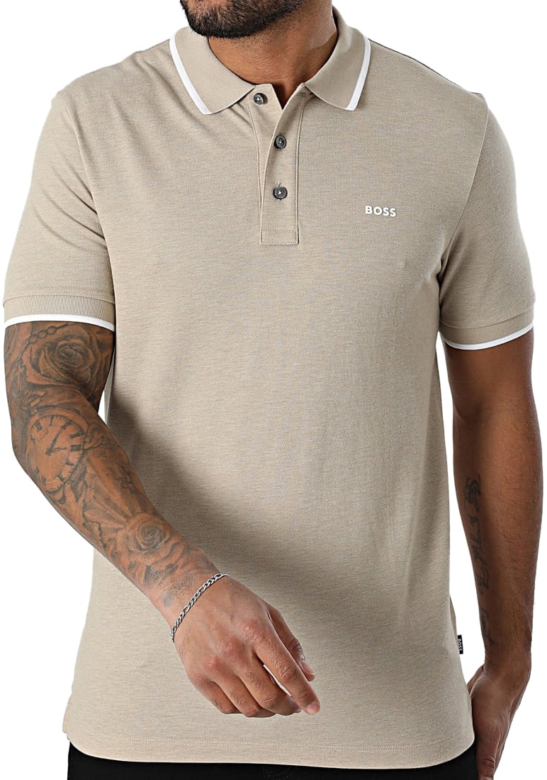 Boss T-Shirts And Polos Open Beige Beige