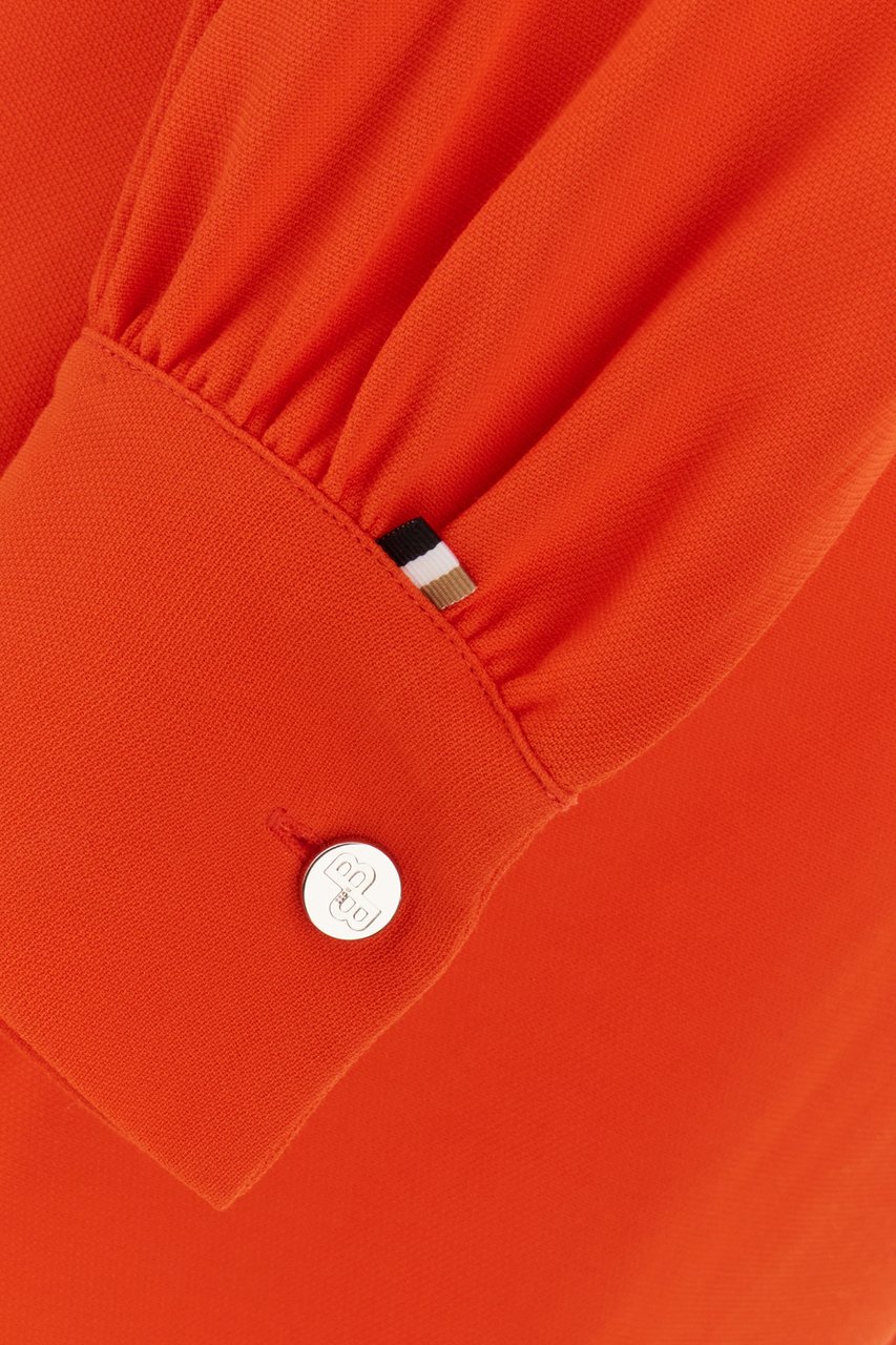 Boss BOSS Coral viscose shirt dress Rood