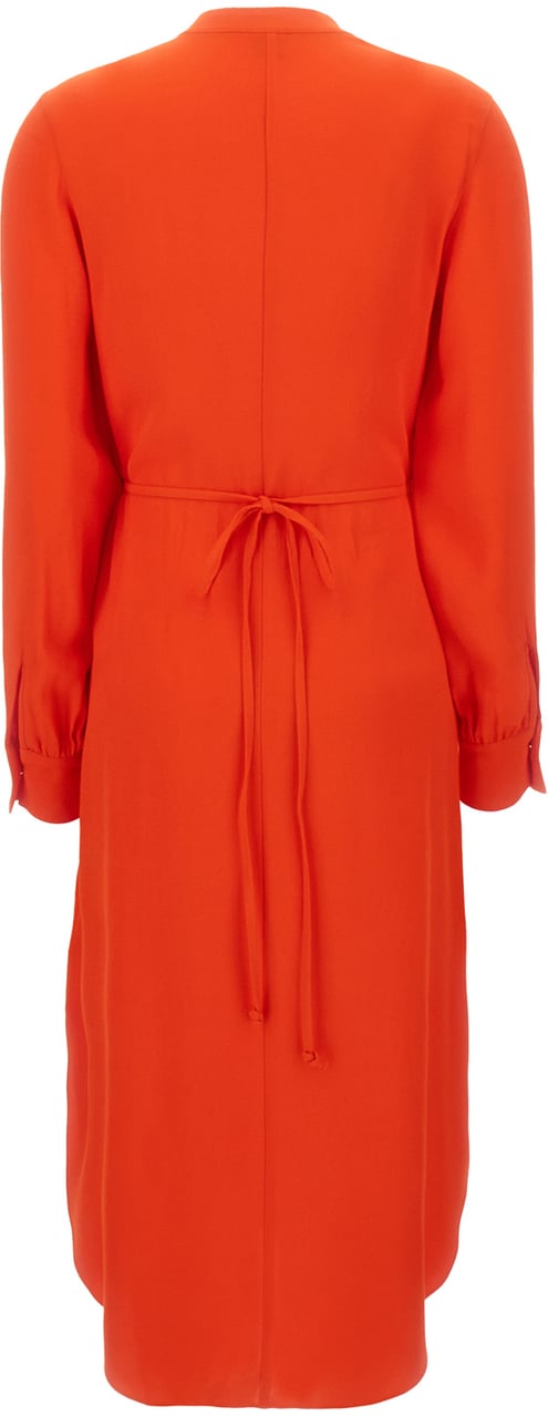 Boss BOSS Coral viscose shirt dress Rood