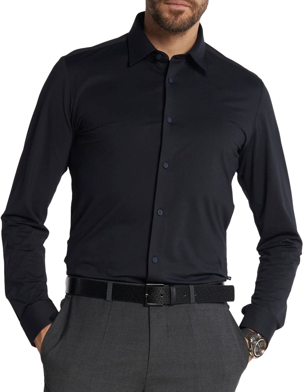 Boss Shirts Blue Blauw