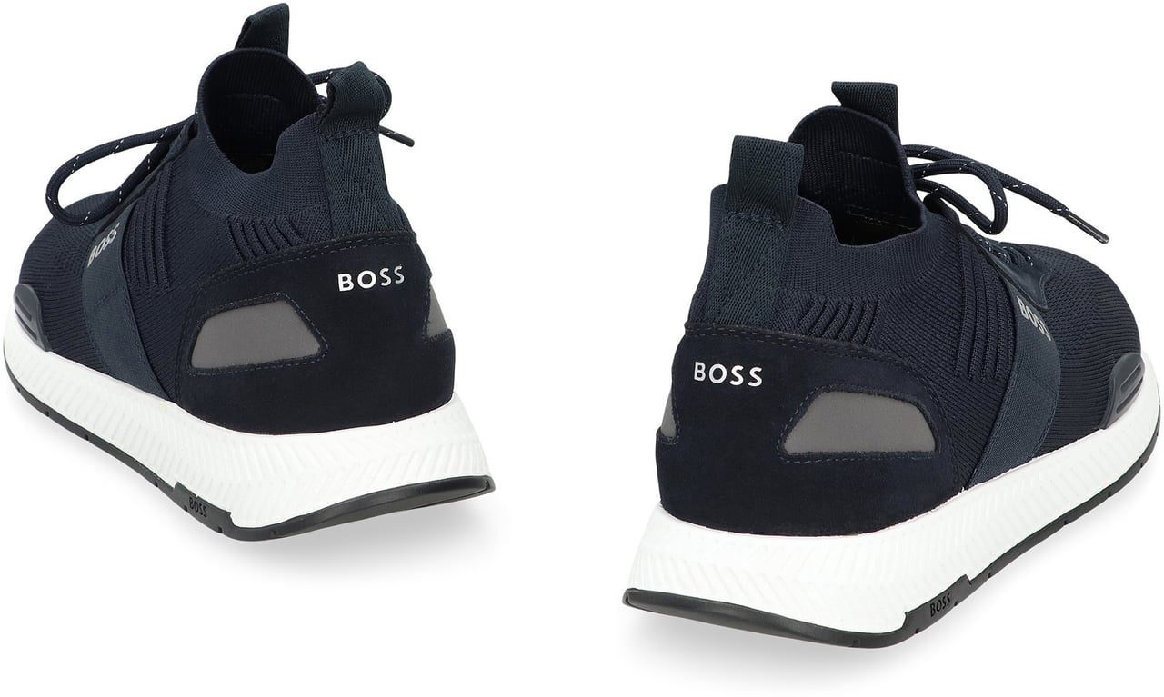 Boss Low-top fabric sneakers Navy