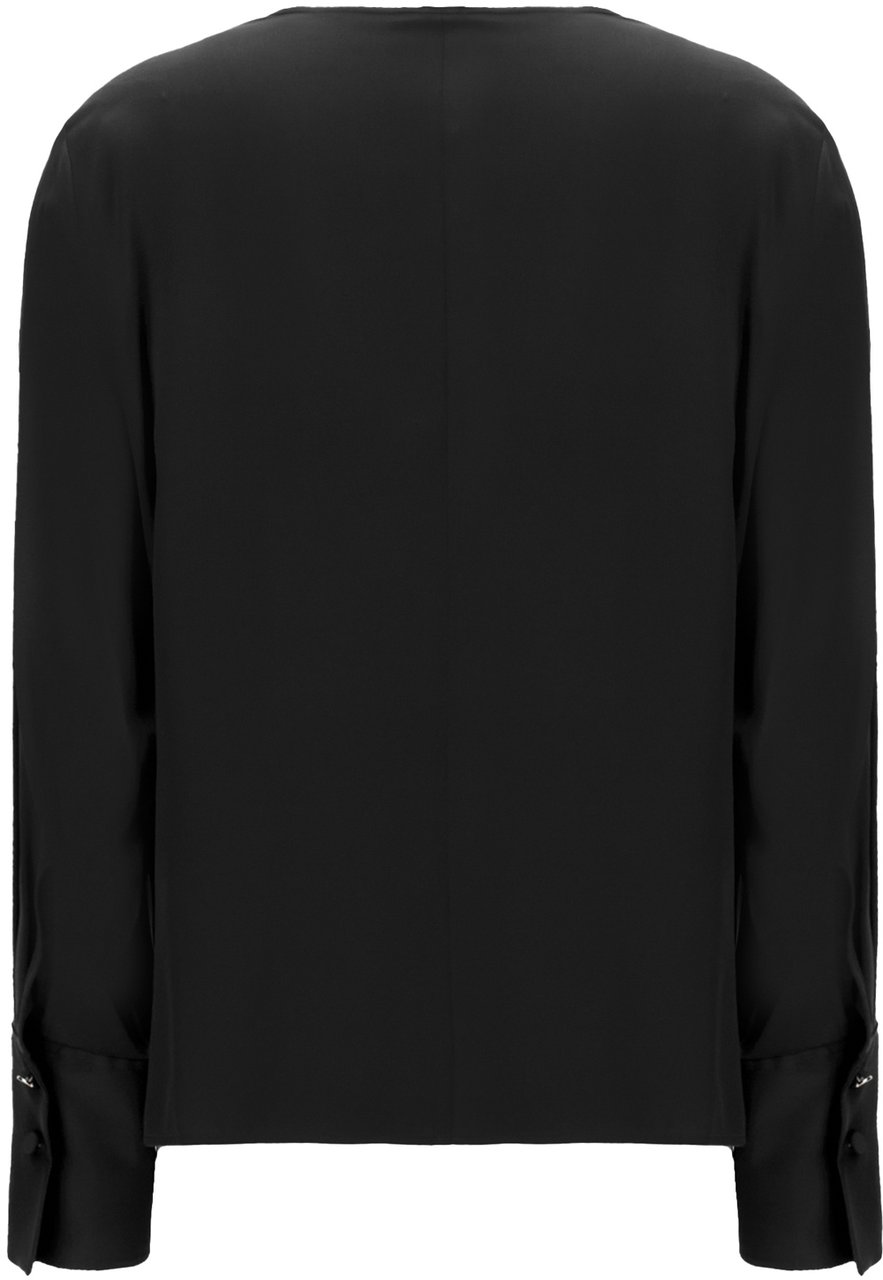 Boss BOSS Black stretch silk blouse Zwart
