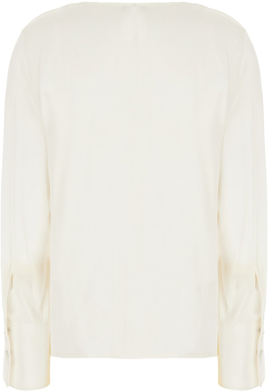 Boss BOSS White stretch silk blouse Wit