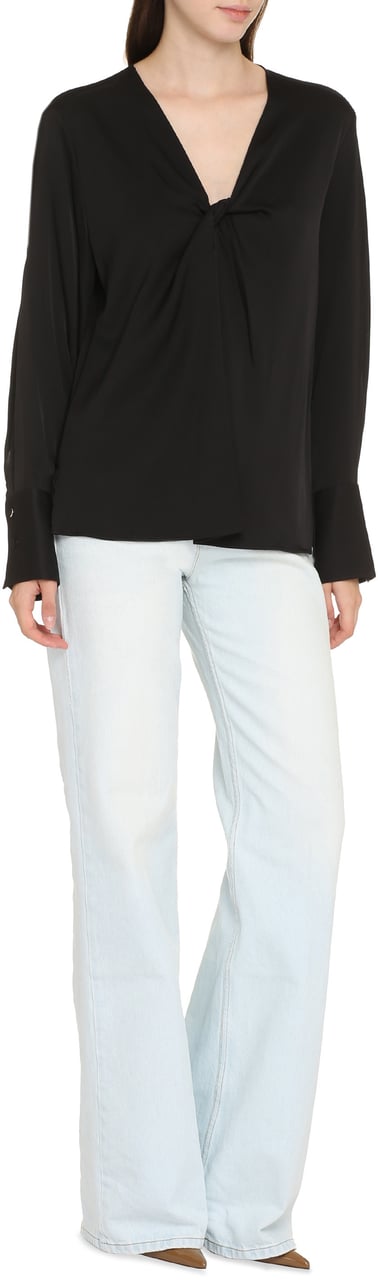 Boss Bidinta silk blouse Zwart