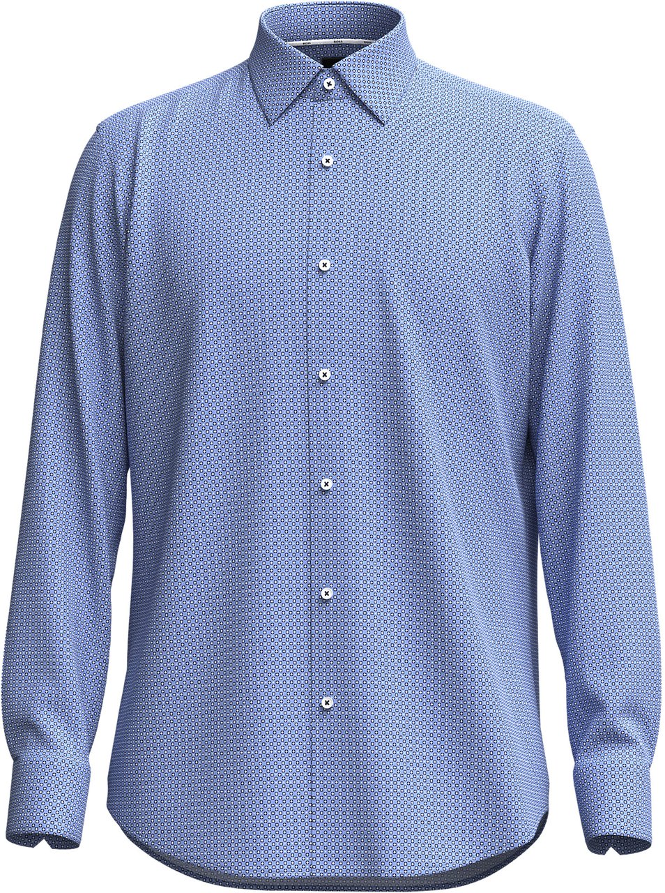 Boss Shirts Light Pastel Blue Blauw