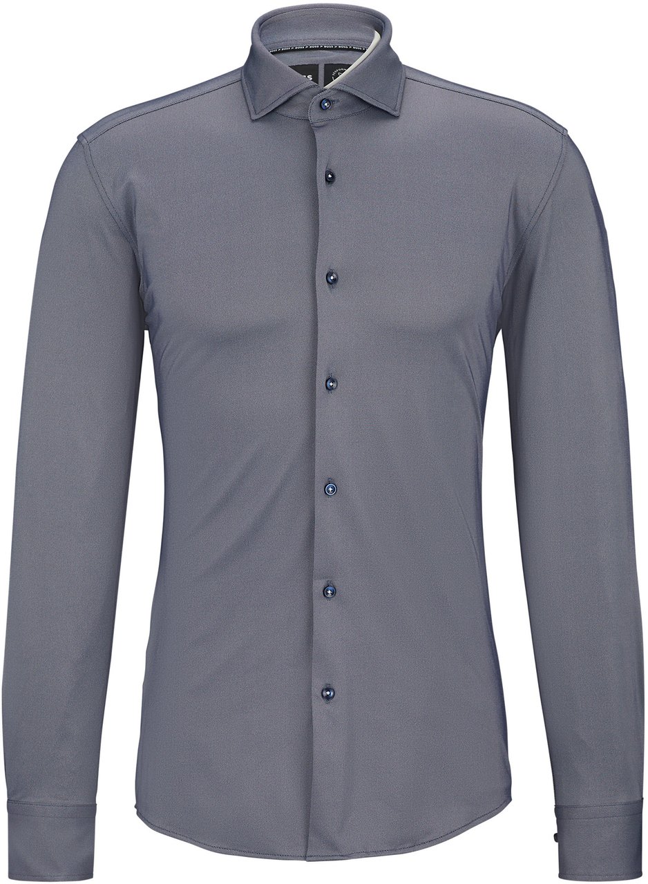 Boss Shirts Open Blue Blauw
