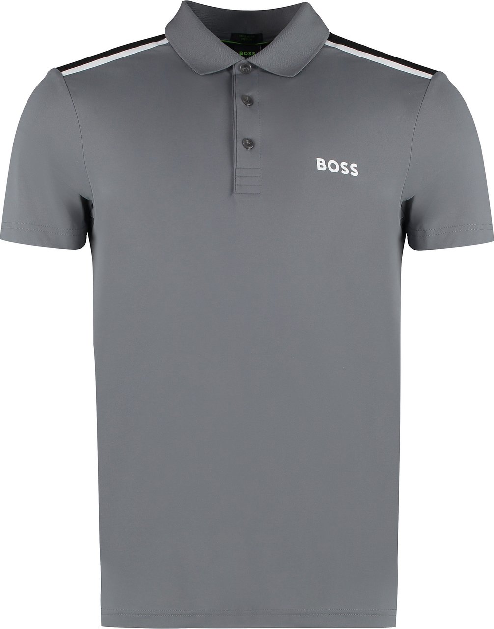Boss Techno jersey polo shirt Grijs