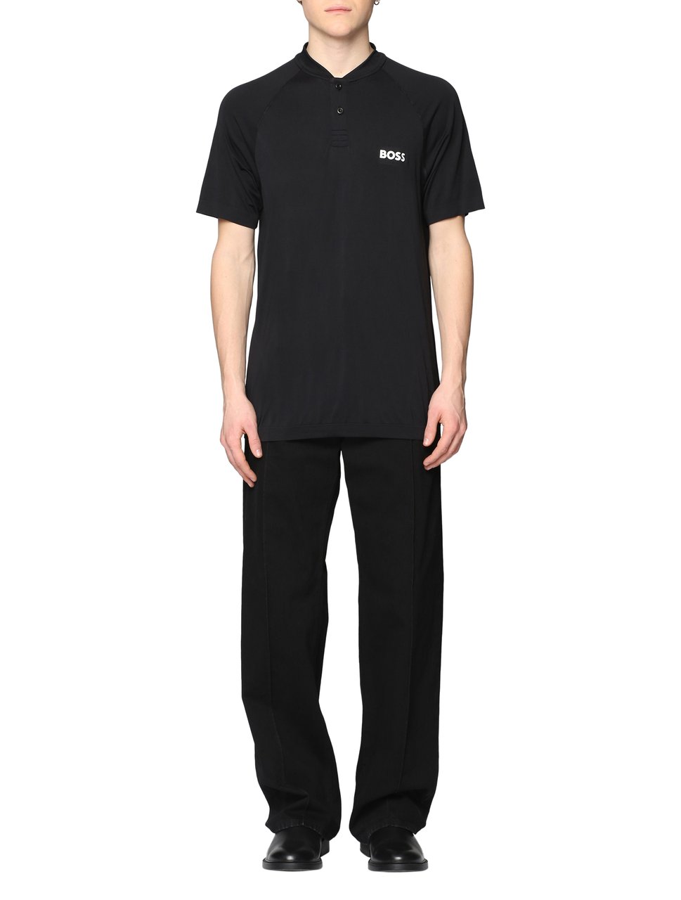 Boss BOSS X MATTEO BERRETTINI - Technical fabric polo shirt Zwart