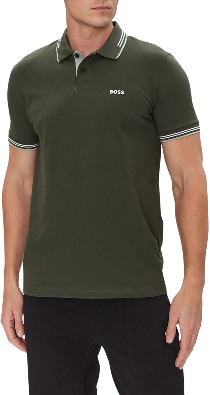 Boss T-Shirts And Polos Open Green Groen