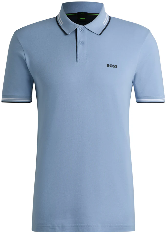Boss T-Shirts And Polos Bright Blue Blauw