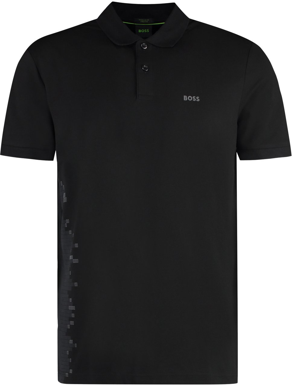 Boss Short sleeve cotton pique polo shirt Zwart