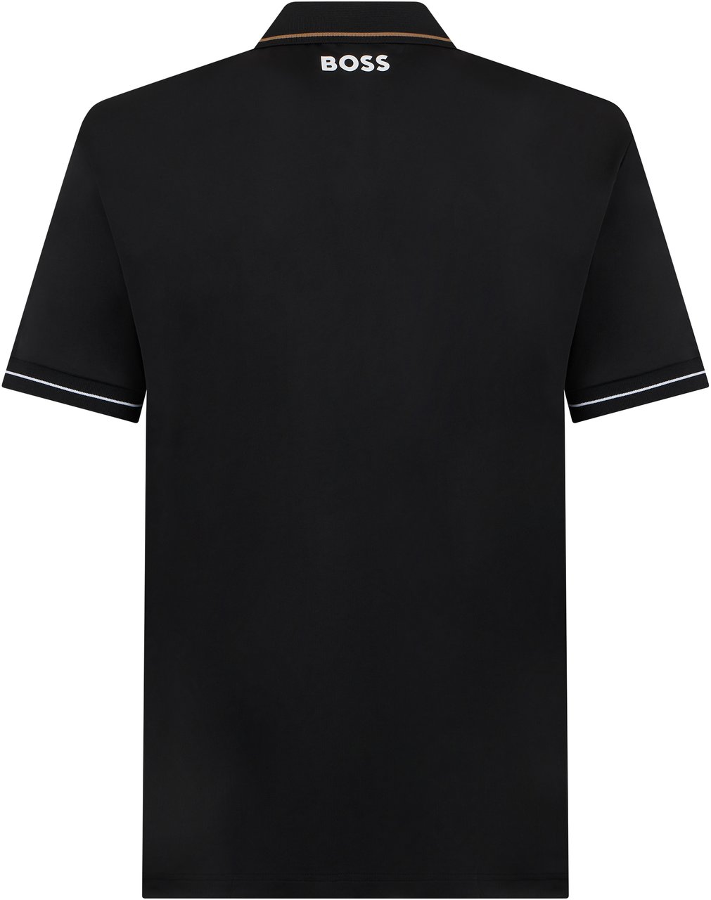 Boss Pique cotton stretch polo Zwart