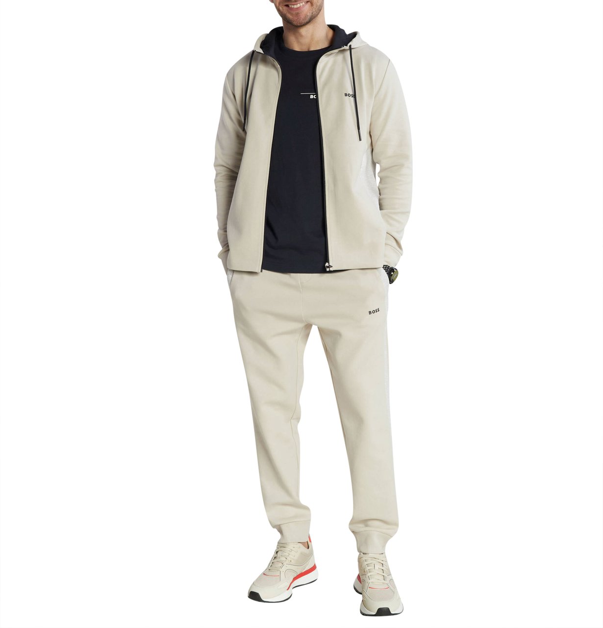 Boss Trousers Beige Beige