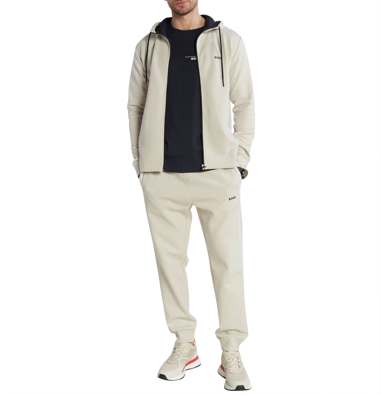 Boss Trousers Beige Beige