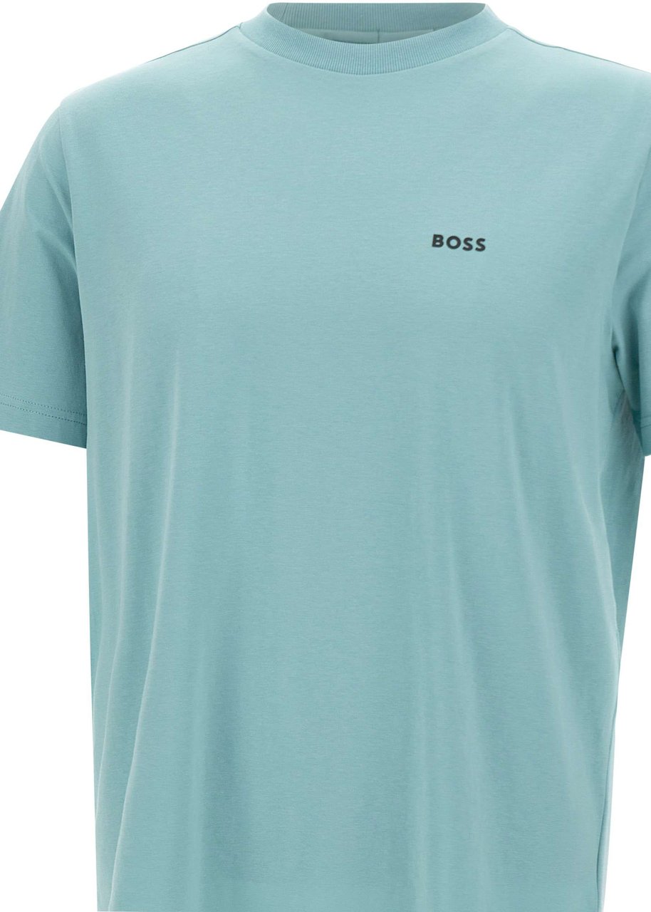 Boss T-Shirts And Polos Light Blue Lichtblauw