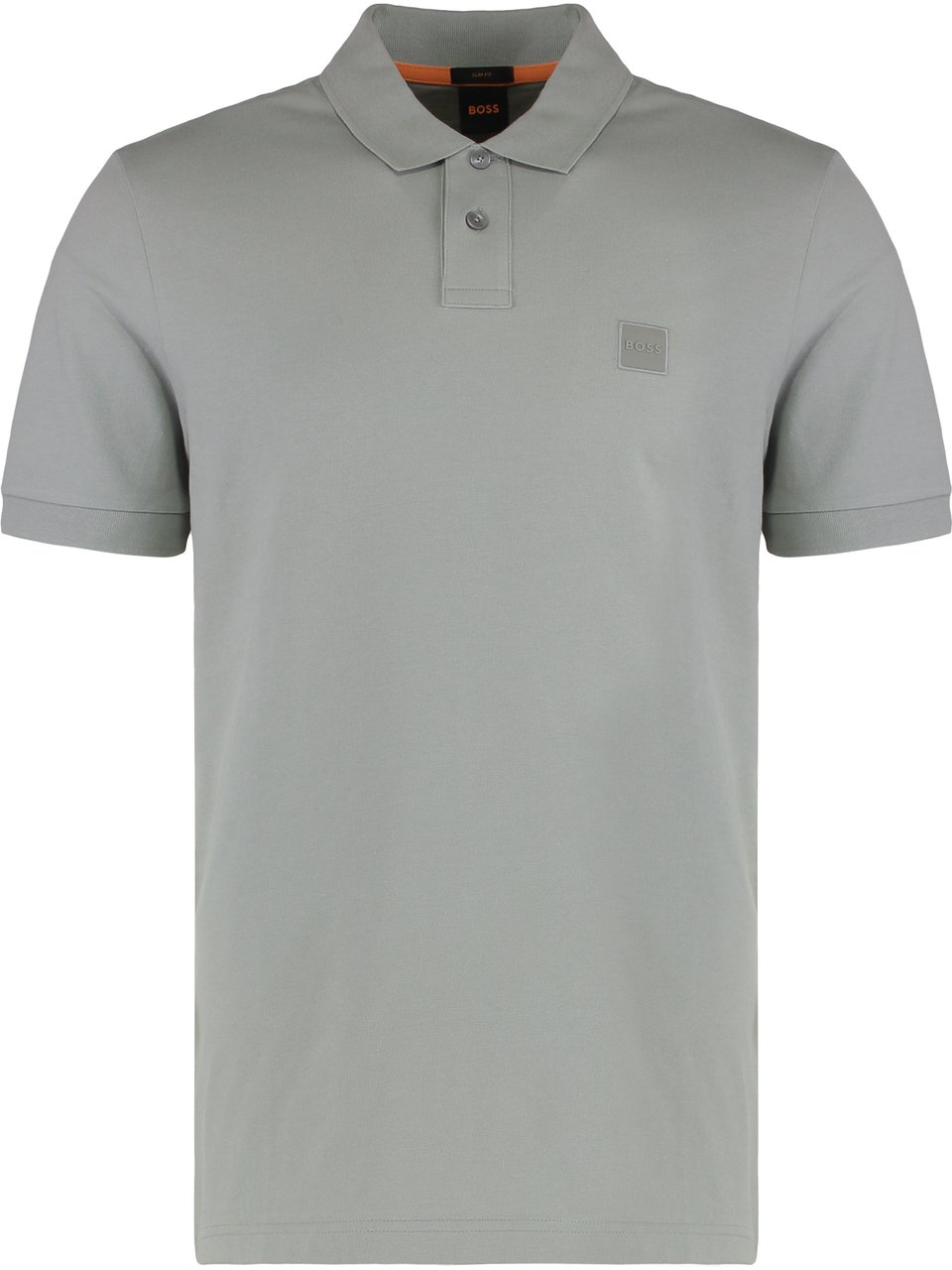 Boss Slim fit polo in elastic cotton Grijs